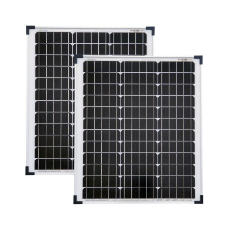 Solartronics Solarmodule 2 Stück 50 Watt Mono Solarpanel Solarzelle 630x545x35