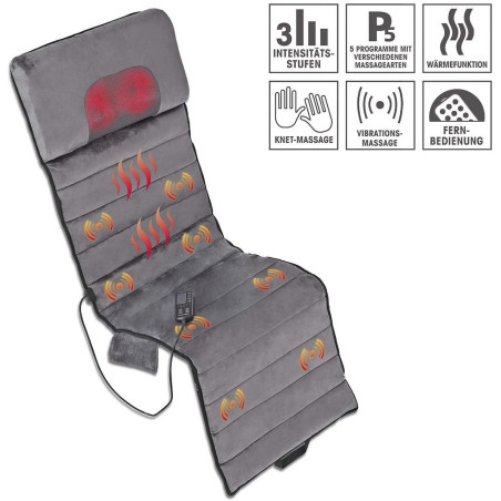 VITALmaxx Électrique Tapis de massage Shiatsu gris