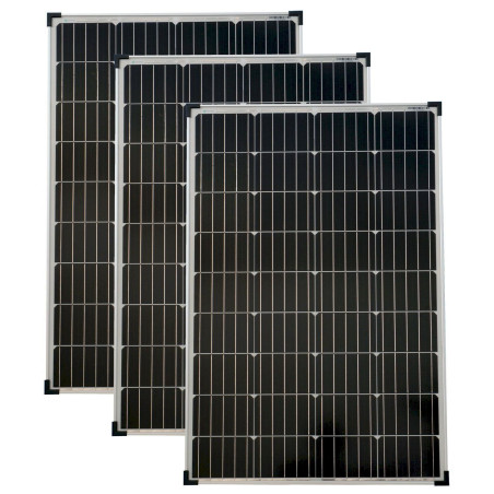 Solartronics Solarmodule 3 Stück 100 Watt Mono Solarpanel Solarzelle 1000x675x30