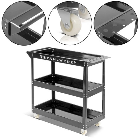 STAHLWERK Chariot à outils avec capacité de charge de 200 kg