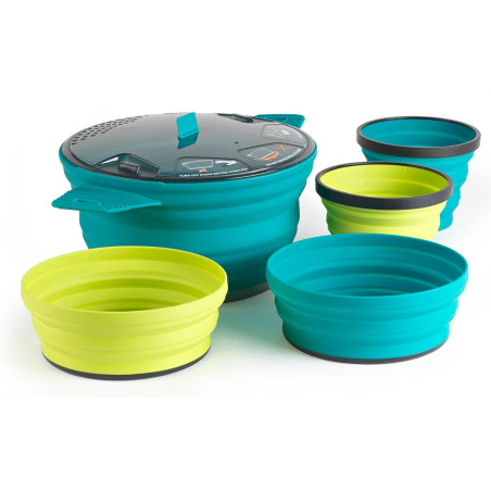 Sea-to-sum­mit Xset 31 5pc Xpot 2.8l 2 Xbowls. 2 Xmugs Mul­ti­co­lour Set de cuisine de camping