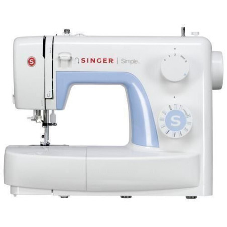 SINGER 3221 machine à coudre au­to­ma­tique Élec­tro­mé­ca­nique blanche et bleue