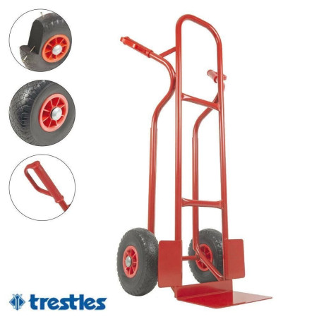 TRESTLES S04 rot Profi Sackkarre Transportkarre Treppenrutsche 250 kg PU Rad