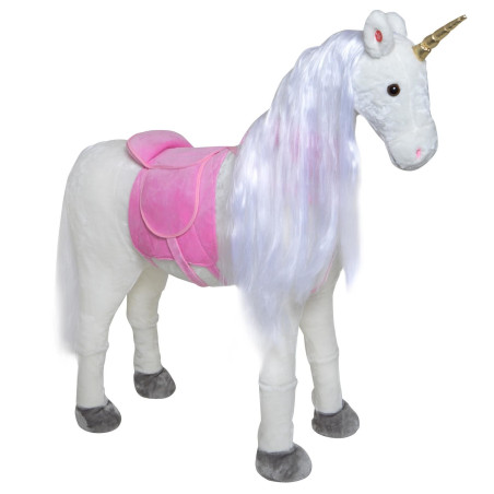 Pink Papaya LISSY cheval en peluche, licorne XXL 105cm, jusqu'à 100kg