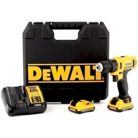 DeWalt Ak­ku-Bohr­schrau­ber DCD710D2, 10,8V / 2,0Ah, mit 2 Akkus und Koffer