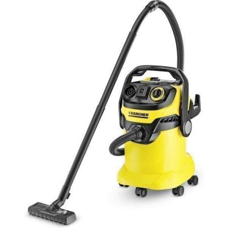 Kärcher WD 5 P Aspirateur sans sac 25L 1800W Noir, Jaune, Aspirateur sec/humide - 1.348-194.0