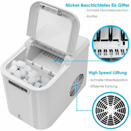 KESSER KE-LED22 15359 Eiswürfelbereiter 2,2L Eiswürfelmaschine Eiscrasher Eismaschine Icemaker