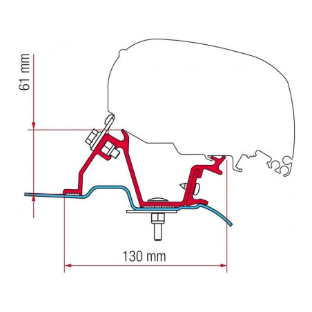 Fiamma 98655-746 Pattes de fixation pour auvents F65L / F80s