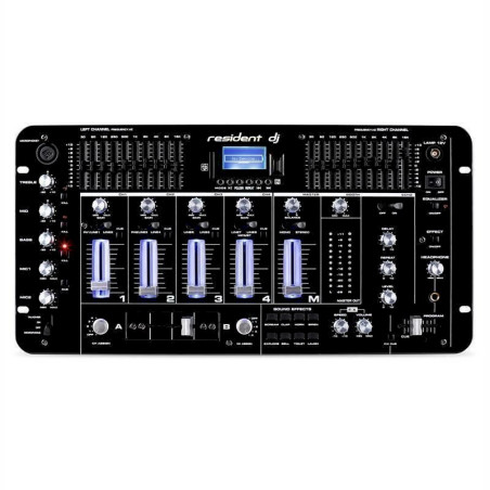 Resident DJ Kemistry 3 B 4-Ka­nal-DJ-Misch­pult Bluetooth USB SD Phono schwarz