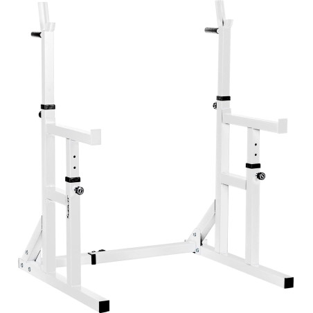 MOVIT Squat Rack PRO Supports d’haltères réglables Blanc