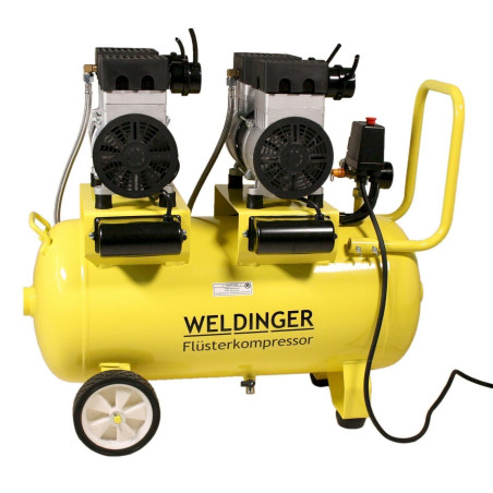 WELDINGER FK240 pro Flüsterkompressor, 2 x 980W - 9 bar - 50 L