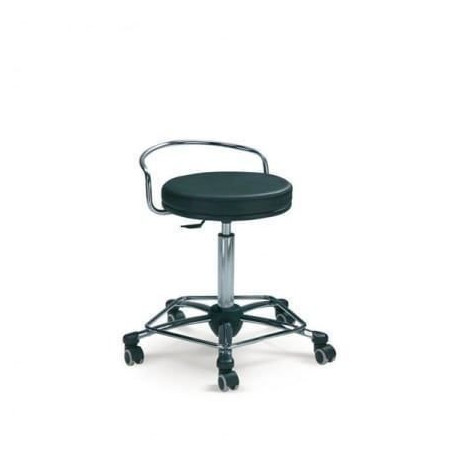 Mayer assise drehroll Tabouret travail Tabouret rotatif 1254 Structure chromée ronde assise rembourré Tissu ou Cuir