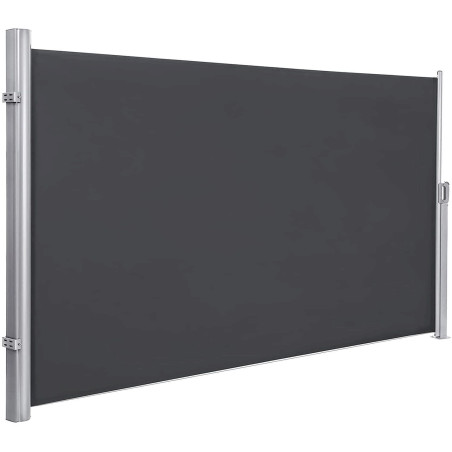 SONGMICS 160 x 400 cm Store latéral Pare-Soleil Gris foncé