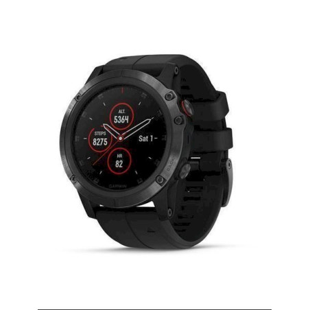 Garmin Fenix 5X Plus Saphir Schwarz mit schwarzem Armband