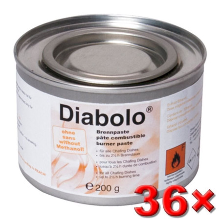 DIABOLO Brennpaste 36 Stück 200g Dose (ohne Methanol)