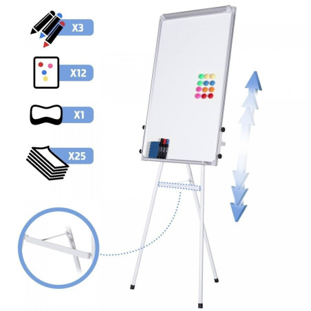 Jago Flipchart Whiteboard 60x90 cm Stativ Moderationstafel Magnettafel