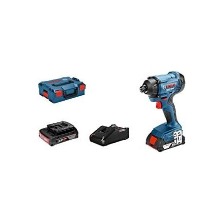 Bosch Pro­fes­sio­nal Visseuse à chocs sans fil GDR 18V-160, avec 2 x 2,0 Ah Li-Ion batterie, L-BOXX - 06019G5100