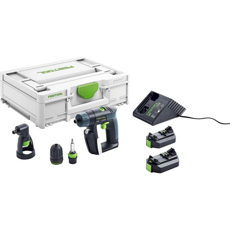 Festool CXS 2,6-Set Akku-Bohrschrauber (2x 2,6Ah Akku + Ladegerät + Winkelvorsatz)