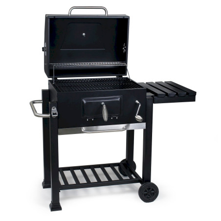 Wiltec Chariot barbecue Gril de jardin Clapet anti-feu & Réglable en hauteur