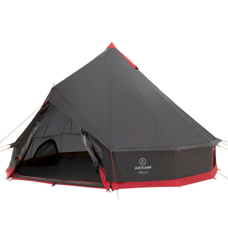 JUSTCAMP Bell Tipi Tente de Camping familliale 8 Personnes Gris