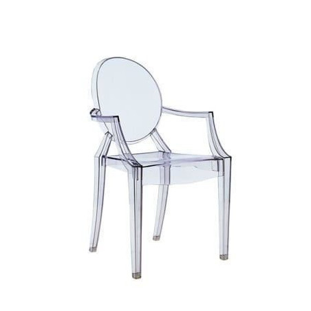 Chaise Fantôme Louis de Kartell (H94cm x L55cm Gris Fumé)