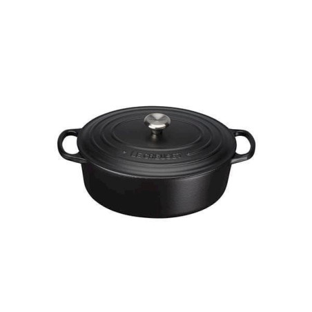 Le Creuset Gusseisen Gourmet Bräter Signature oval 27 cm, schwarz