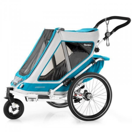 Qeridoo® Remorque vélo enfant Speedkid1 petrol 2020