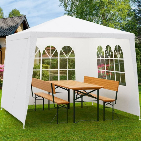 Deuba 105741 Pavillon 3x3 m Partyzelt Seitenteile Festzelt Gartenzelt Gartenpavillon Bierzelt