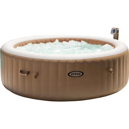 Whirlpool Intex Spa gonflable PureSpa Intex SPA XXL Bubble The­ra­py rond Bulles 6 places - 28408 - Pompe Incluse