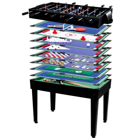 GamesPlanet Spieletisch Multigame 15 in 1, 125x103x82cm schwarz