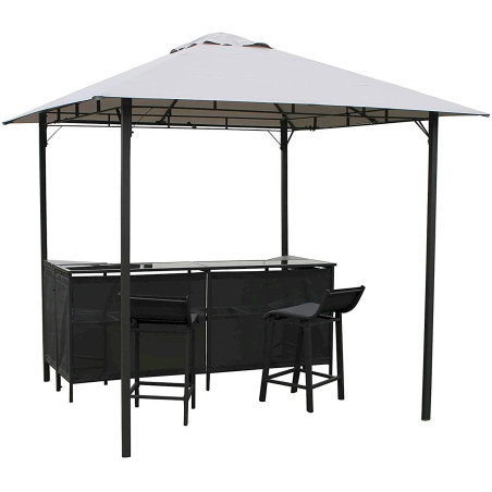 Leco Garden Bar 245 x 245 x 250cm 2 tabourets inclus