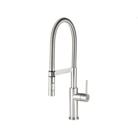 Villeroy & Boch Acier Expert Robinet, Massif en acier inoxydable, Bec verseur coulissant Haute pression 926500LC