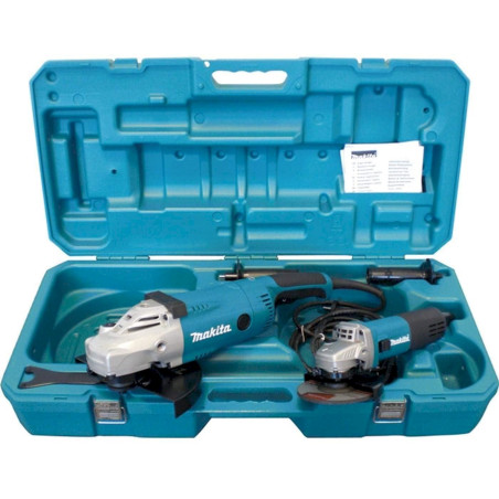 Makita DK0052G Meuleuse d'angle combi set (GA9020R / 9558NB) dans valise - 2200W / 840W - 230 x 125mm