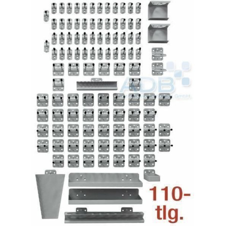 ADB 159113 Hakensortiment Lochwand Werkzeugwand Lochplatte Hakensatz