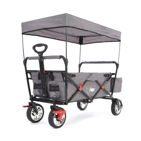 Fuxtec FX-CT500 chariot pliable multifonction avec toit, gris