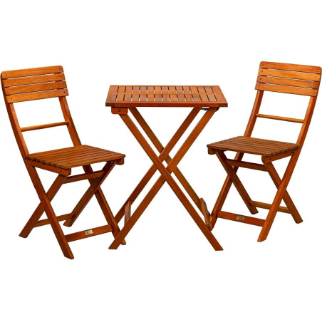 STILISTA Bistro Set 3-tlg - Gartentisch und zwei Gartenstühlen