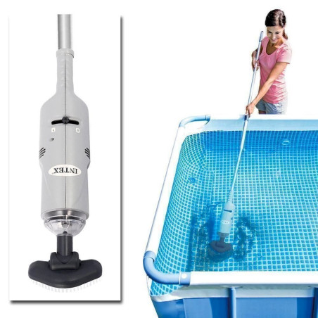 Intex 28620 akkubetriebener Poolsauger Handsauger Bodensauger Poolreiniger mit Stange