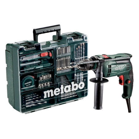 Metabo Schlag­bohr­ma­schi­ne SBE 650 Set Mobile Werkstatt im Koffer mit Zu­be­hör-Set, 600671870