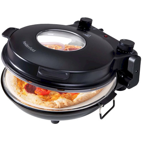 Heidenfeld elektrischer Pizzaofen Napoli 1.200W schwarz