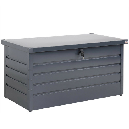 Gardebruk - Coffre de rangement 360 L acier anthracite 120x62x63cm Verrouillable - Malle de rangement jardin