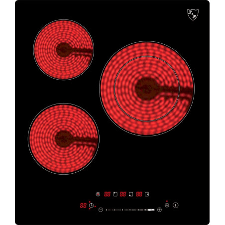 K&H 3 Zonen SLIDER Control Glaskeramikkochfeld 45cm Elektro Autark NC-4504SL