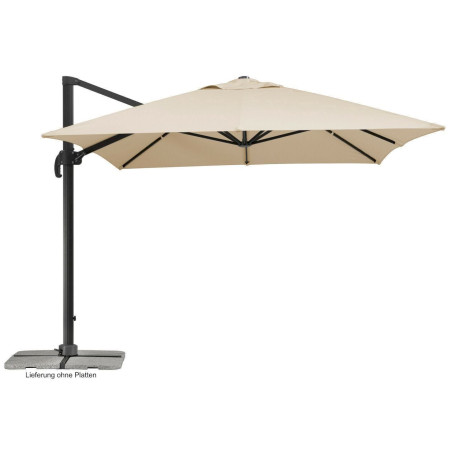 Schneider-Schirme Rhodos Grande Parasol déporté Naturel 400 x 300 cm