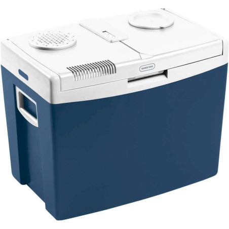 Mobicool MT35W ther­mo­elek­tri­sche Kühlbox 34L 12V / 240V blau mit Rollen