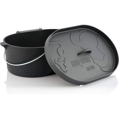 BBQ-Toro DO10 Dutch Oven - marmite en fonte 9.3L sans pieds