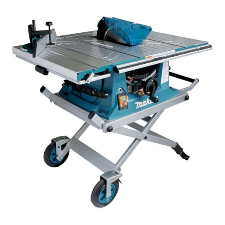 Makita MLT100NX1 scie bois sur table avec chariot de transport