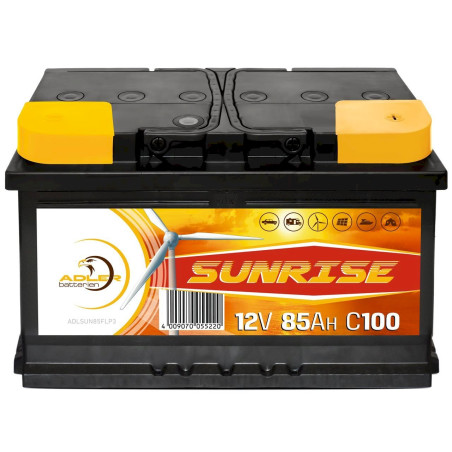 Adler Sunrise 12V 85Ah C100 Versorgungsbat terie Camping Solar Batterie