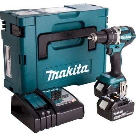 MAKITA DHP484RTJ Ak­ku-Schlag­bohr­schrau­ber BL Li-ion 18V 5,0 Ah, Systainer