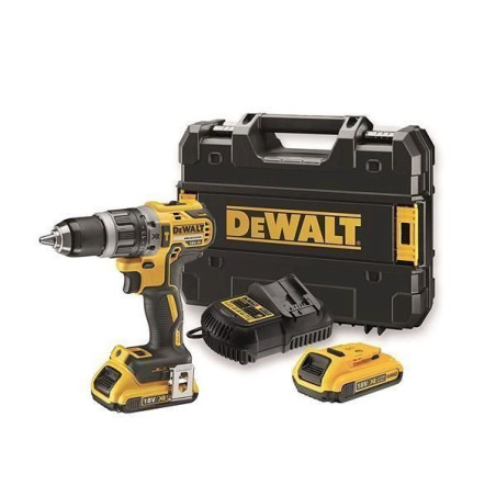 DeWalt Akku-Schlagbohrschrauber/Akkuschrauber (18 Volt, 15-stufiges Drehmomentmodul, 13 mm Schnellspann-Bohrfutter,