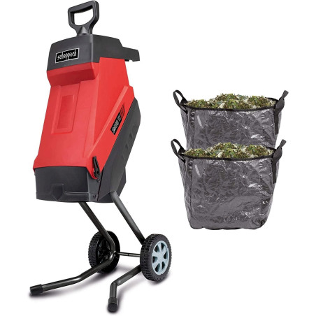 Scheppach GS55 Broyeur jardin électrique, 2400 W - Épaisseur de coupe 45 mm - Sac collecteur de 45 l