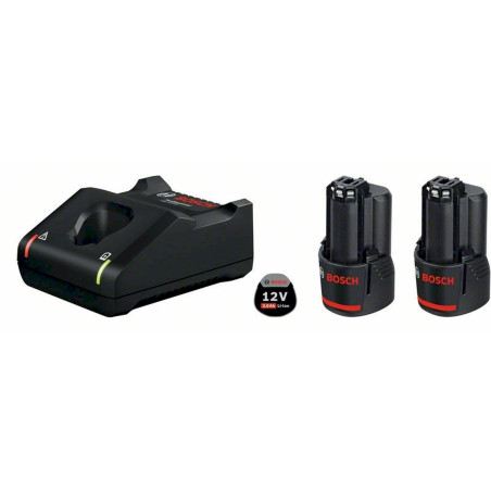 Bosch Pro­fes­si­onnel Akku Star­ter-Set: 2 x GBA 12 Volt, 3.0 Ah und GAL 12V-40